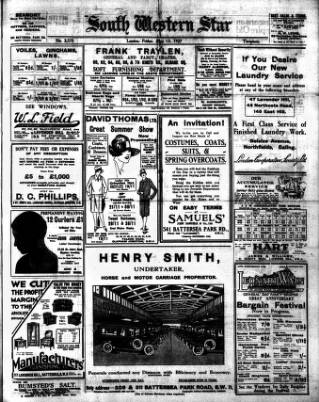 cover page of South Western Star published on May 13, 1927